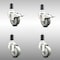 Service Caster 3.5 Inch 316SS Gray Polyurethane Swivel 1-3/8 Inch Stem Caster Lock Brake, 2PK SCC-SS316TTLEX20S3514-PPUB-2-S-2-138 - alternate 1